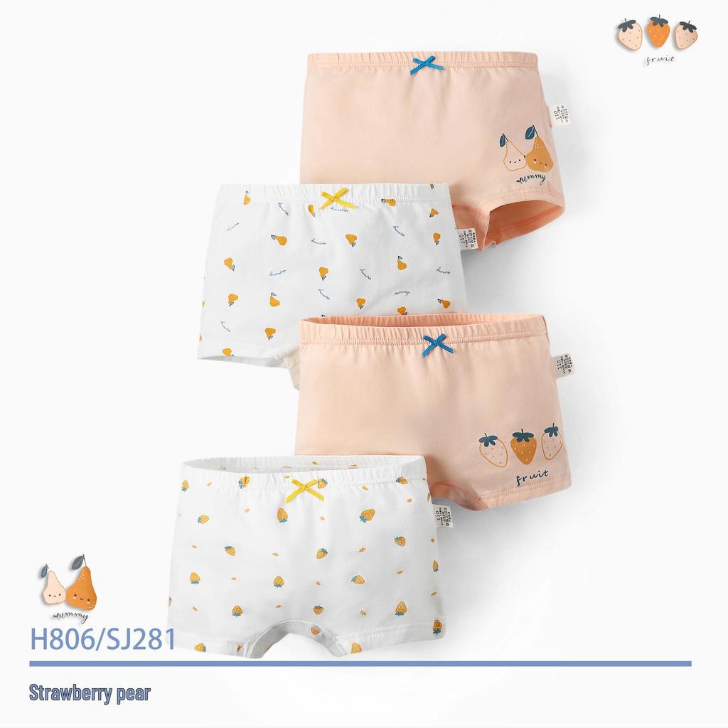 Children's Cotton Antibacterial Safety Underpants for Girls - Ideal for Elementary and Middle School Students