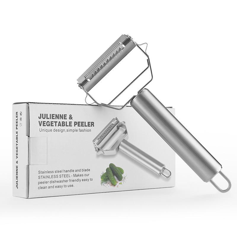 Multi-Functional Stainless Steel Double-Headed Peeler and Grater