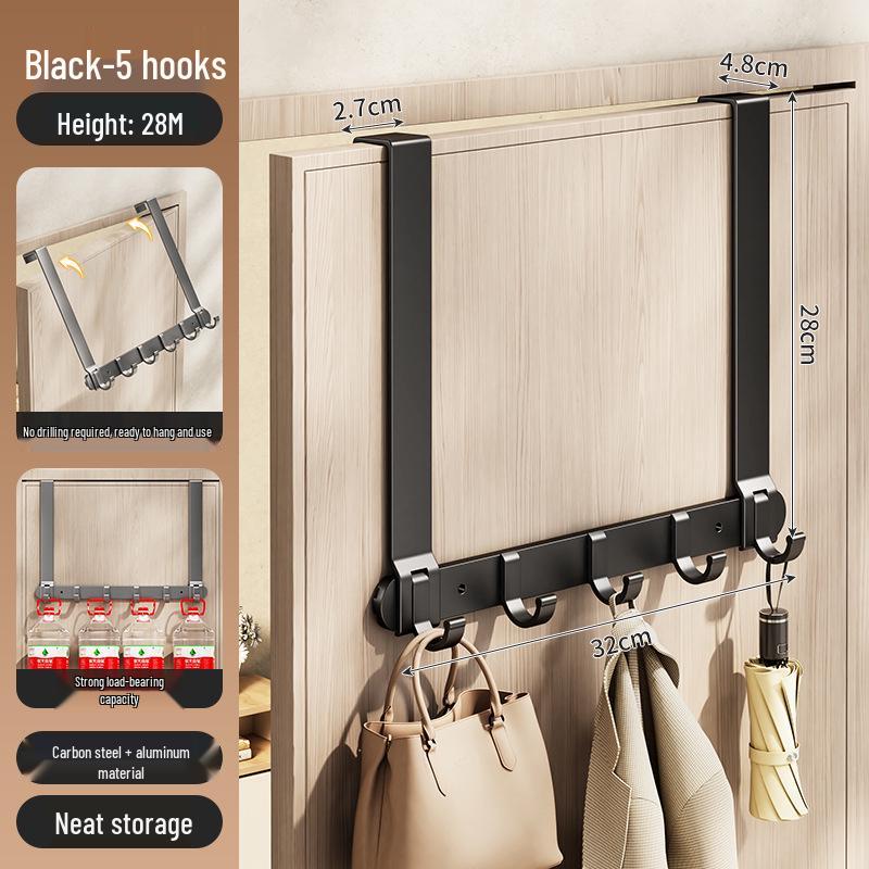Silent Adhesive Wall-Mounted Clothes Hanger Hook for Bedroom Doors