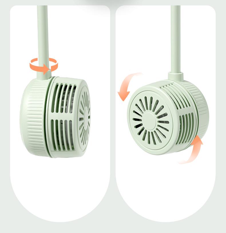 Portable Neck Hanging Leafless Fan: Silent, Folding, Mini Outdoor Companion