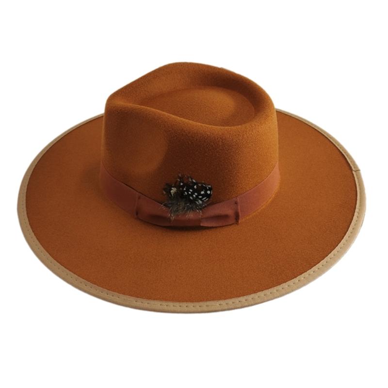 Stylish Wide Border Hat Sun Protecting Fashionable Hat British Styles Hat for Holiday Celebrations