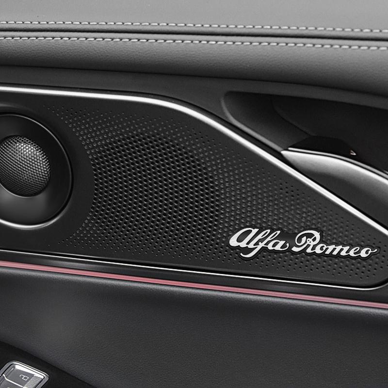 2026 Caldo Alfa Romeo 3D Metallo Adesivi Audio per Auto Emblema Badge Auto Accessori Decorazione per Alfa Romeo Giulia Stelvio MiTo Giul
