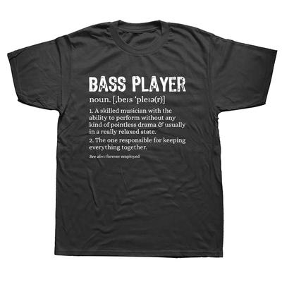 Bassist Definitie Bassist Cadeau voor Muzikanten T-shirts Grafische Streetwear Korte Mouw Verjaardagscadeaus Zomerstijl T-shirt