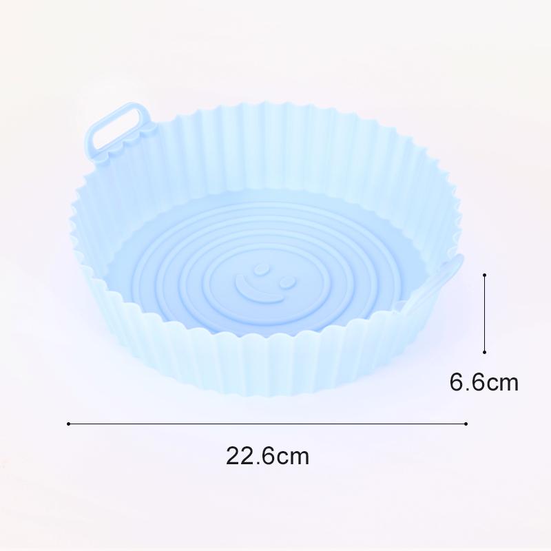 22cm Air Fryers Oven Baking Tray Fried Chicken Basket Mat AirFryer Silicone Pot Square Replacemen Grill Pan Accessories Tool