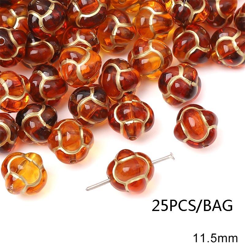 Handmade Bracelet Beads Acrylic Vintage Amber Gold Beads Oval Flat Beads Bracelet Necklace Spacer Beads Handmade Diy Jewelry Beading Accessories