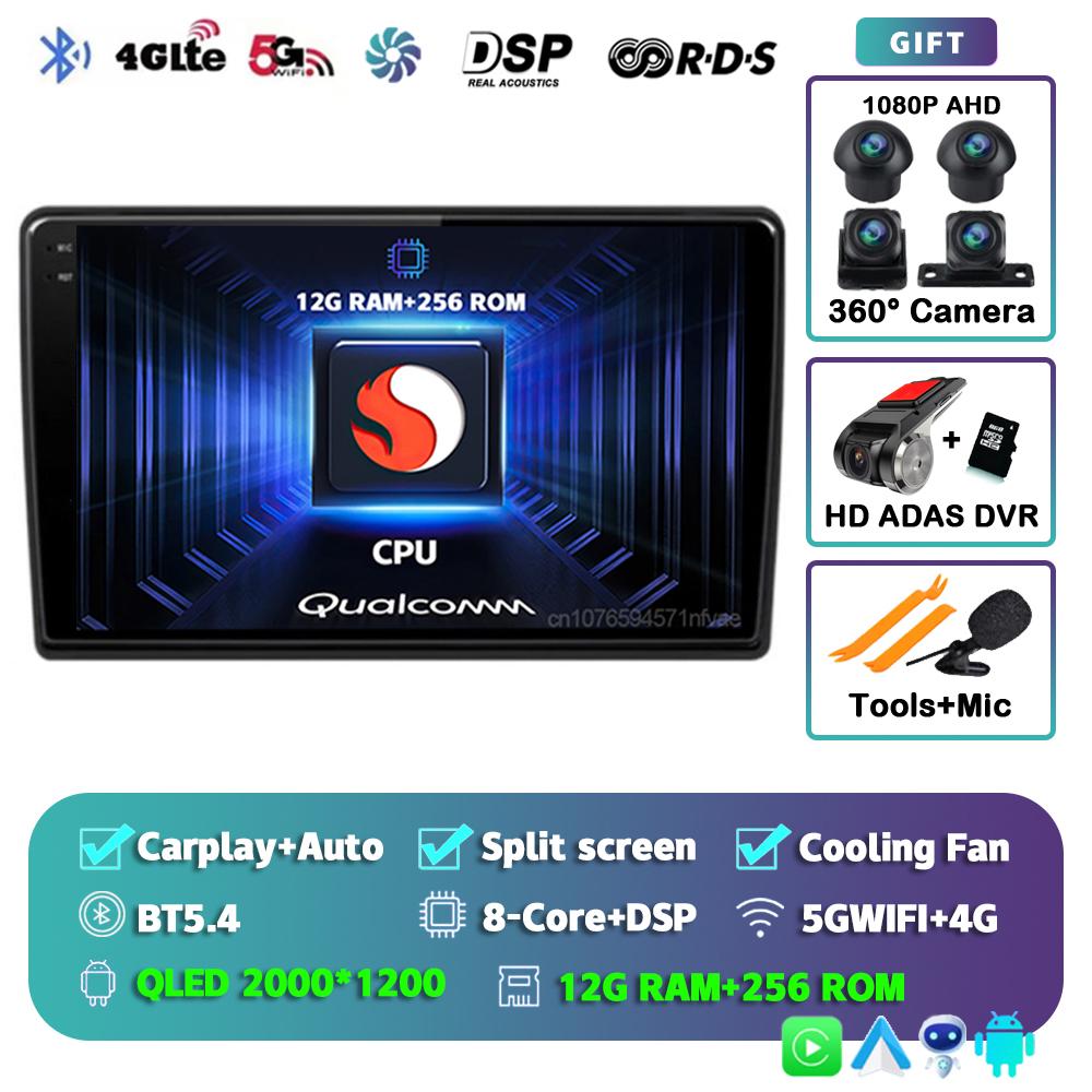 Android 14 Carplay Auto Car Radio For Hyundai H1 2007 - 2015 Multimedia Player Navigation GPS 2Din 4G+Wifi Stereo Head Unit DVD