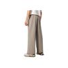 Li Ning Sports Lifestyle Series Solid Color Mid Waist Comfortable Breathable Versatile Straight Leg Casual Pants Men bottoms Brown AKLV259-3