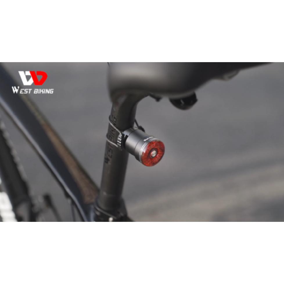 WEST BIKING Waterproof Bicycle Light Brake Sensor Smart Cycling Bike Tail Light