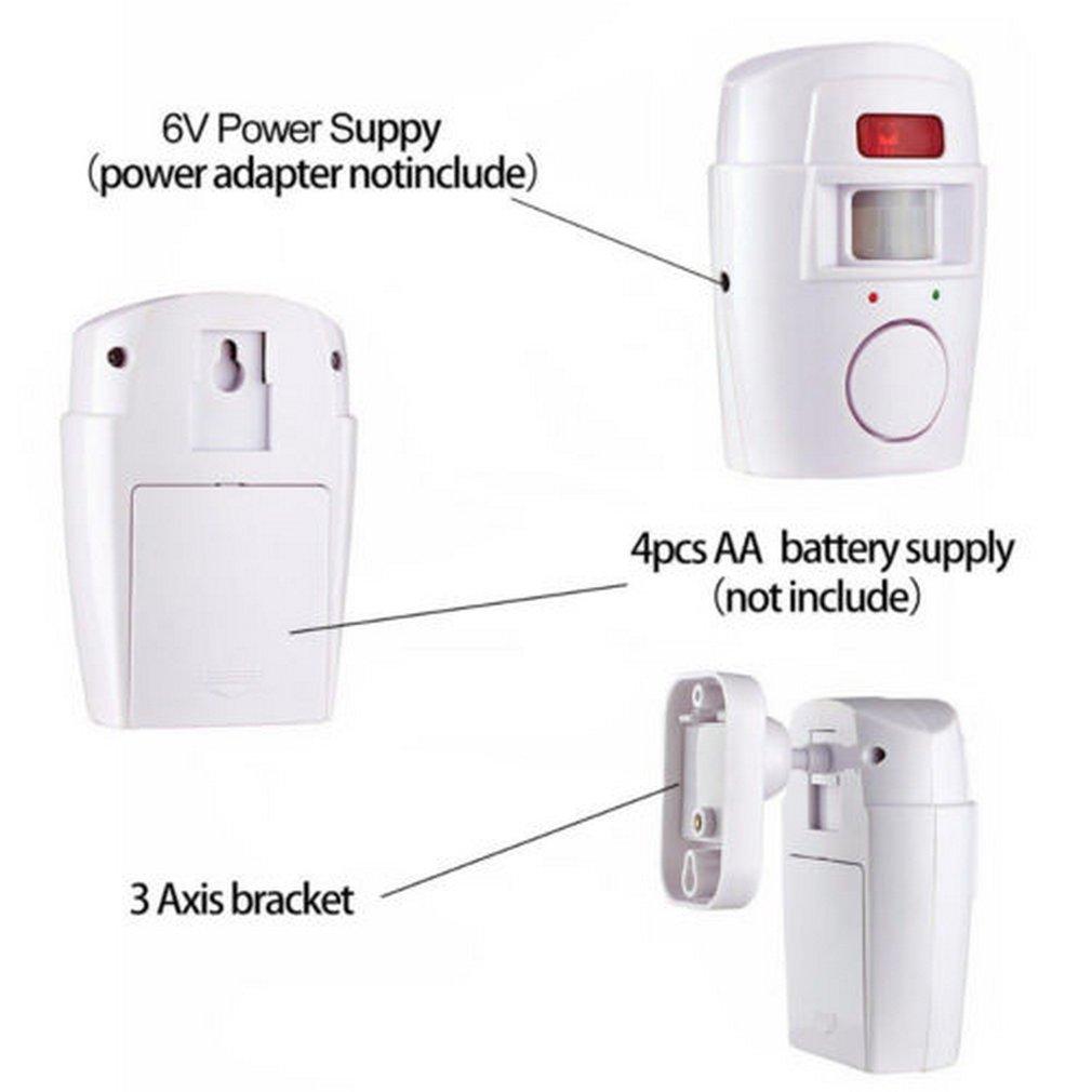 Sistema di Allarme Wireless 105dB + 2 Telecomandi Allarme Intelligente per la Casa Sensore Infrarossi Antifurto Rilevatore di Movimento Monitor di Allarme