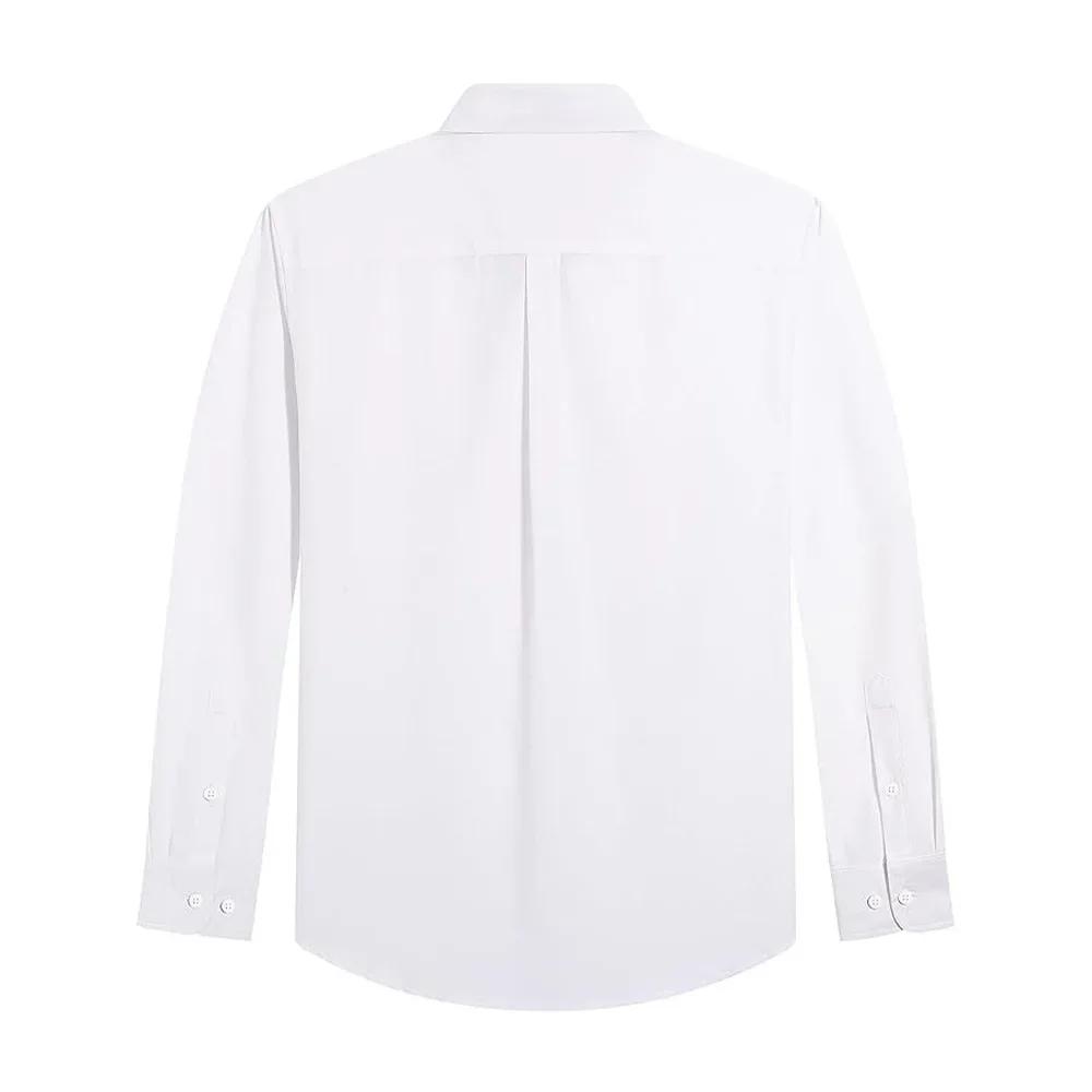 Men's Long Sleeve Shirts Solid Color Oxford Shirt Men's Button Up Shirt Pockets Men Shirts Business Dress Shirt