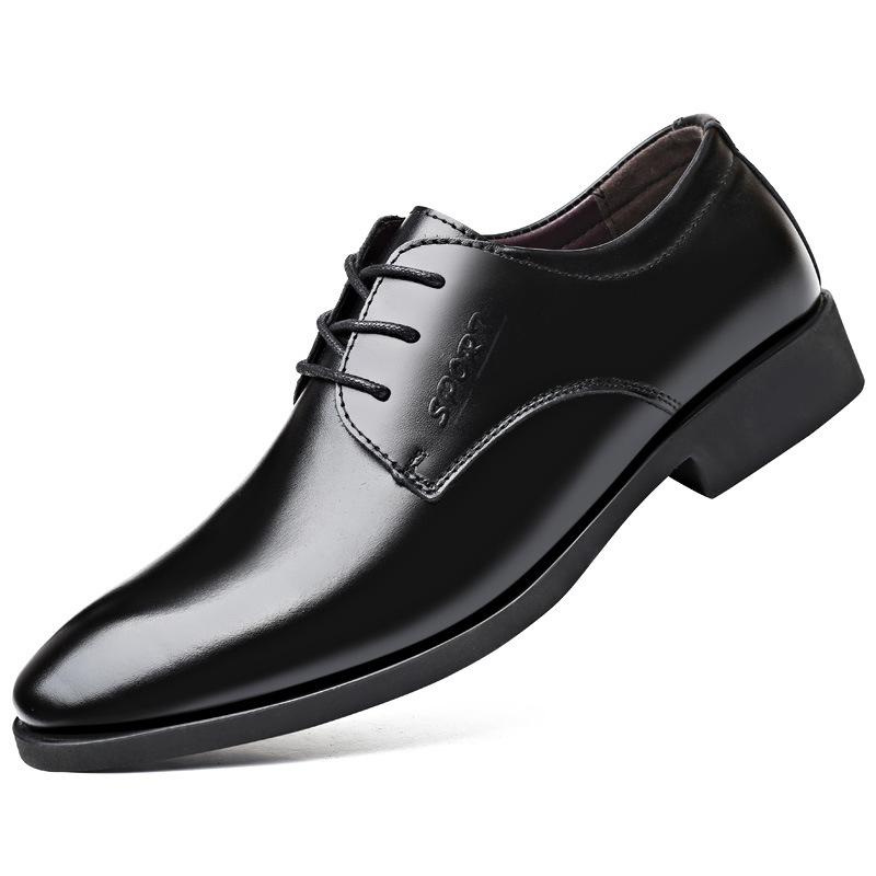 Încălțăminte de afaceri din piele pentru bărbați Pantofi formali pantofi de nuntă coreeani britanici Pantofi casual negri asortați Pantofi moi pentru bărbați