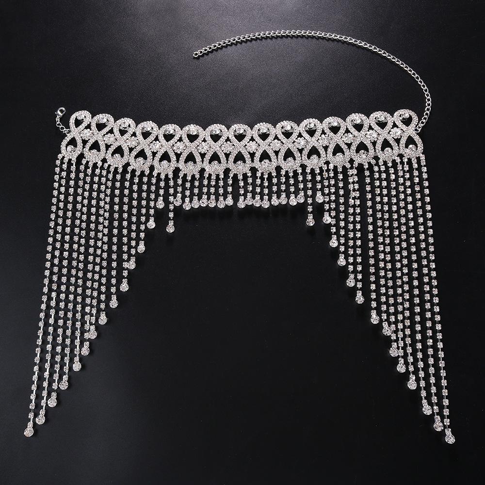 Fashion Tassel Hair Chain, Stage Performance Rhinestone Headdress Party Accessories Female Headdress