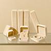 Jewelry Box, with Velvet Interior Shock-Proof Scratch-Proof Organizer, Apricot Soft Plush Jewelry Case for Rings Earrings Necklaces