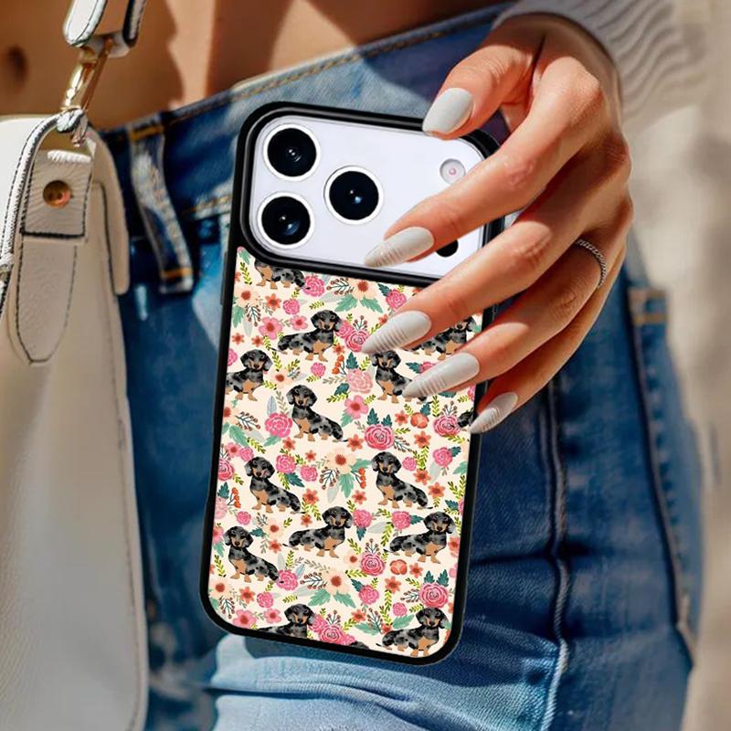 

Dachshund Pattern Phone Case For iPhone 17 Air 14 15 13 12 Max Cover For Apple 14 15 16 16e 11 Pro Max Plus Coque iPhone 17Air