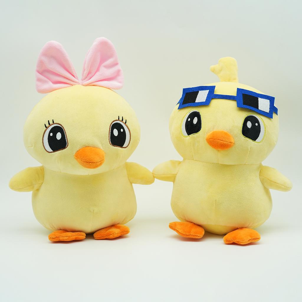TreasuringU Peluche Anatra Gialla Kawaii che Starnazza 30cm Bambola Peluche Anatra Cartone Animato Coppia Peluche Morbido Cuscino per la Casa Regalo di Compleanno