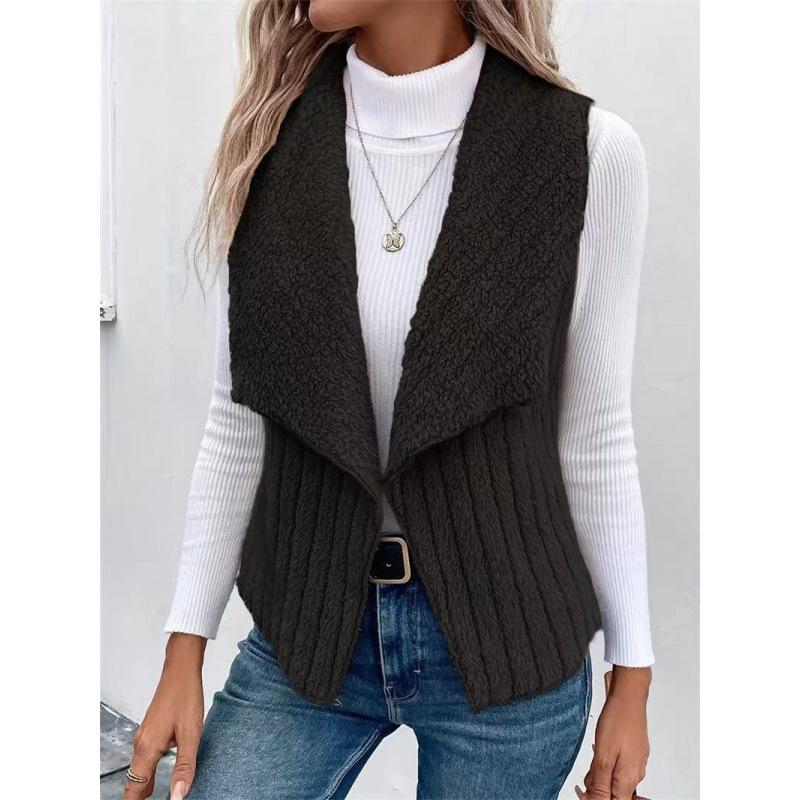 Autumn and winter new fashionable casual simple sleeveless versatile vest jacket for women