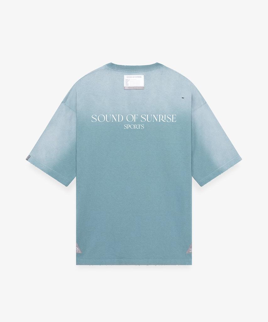 Saundeuobeuseonlaijeu Sun Faded Like T-Shirt Light Blue