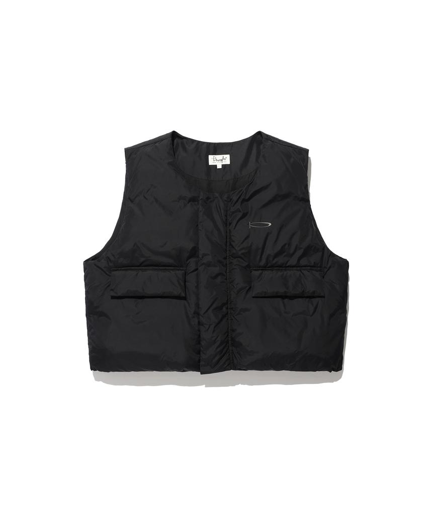 Physical Department Active Crop Layered Puffer Vest Black