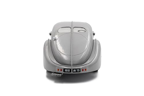 Solido Bugatti Atlantic Diecast Car 1/18 Scale Bugatti Atlantic Type 57 SC 1937 (Gray) [Parallel Import]