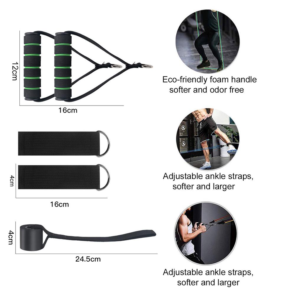 11 Piece Set Of Stretchers Tension Bands TPE Tension Ropes And Straight Line Tension Bands Muscle Training And Fitness Equipment Kit