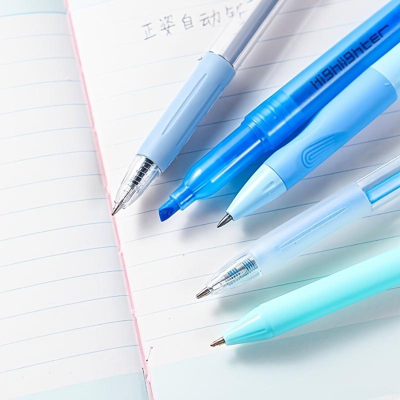 8Pcs Stationery Set with Pencils, Ballpoint Pens, Erasers and Pendants. 5 Styles Optional for Writing and Decorating.
