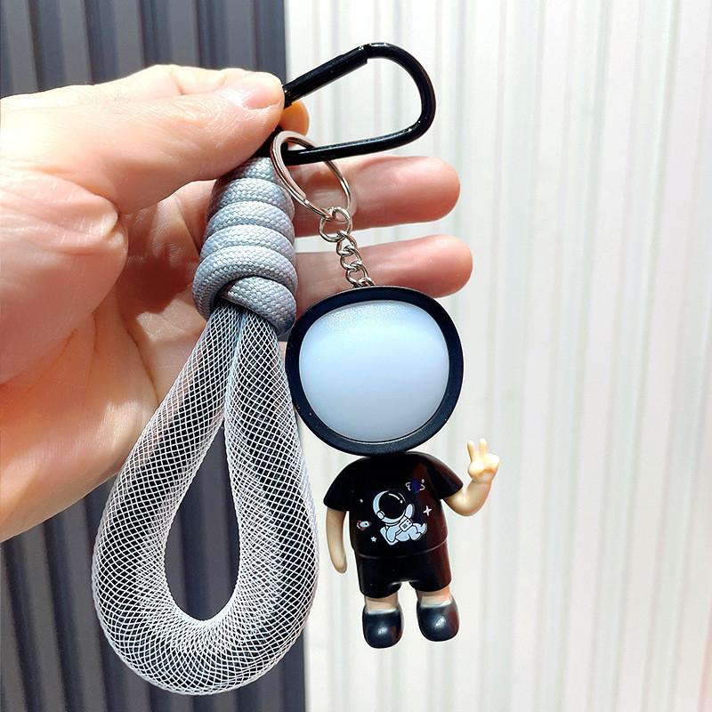 Cute Cartoon Keychain Soft Rubber Led Light Figure For Couples And Friends