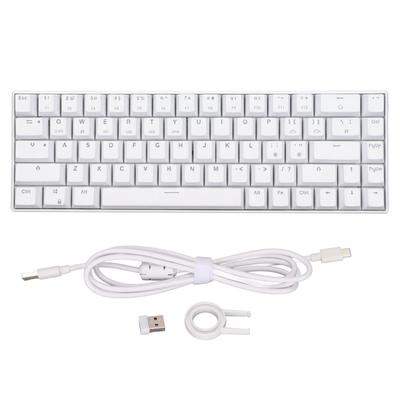 Kabellose 2,4 G Mechanische Tastatur Weiß 68 Tasten Schnelle Reaktion Kabellose Gaming-Tastatur für