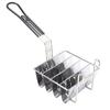 Taco Fryer Basket Holds 4 Shells V Shaped Rubber Grip Handle Stainless Steel Taco Shell Fryer Rack Holder for Baking