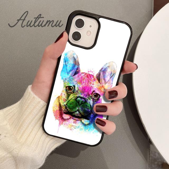 French Bulldog Cute Cartoon Phone Case for iPhone 11 12 13 14 Pro Max Mini X XR XS SE 2020 6S 7 8 Plus Samsung S21 S22 Shell