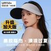 Banxia's same style seamless integrated sun protection hat for women, summer UV protection, open-top, foldable, large brim sun hat