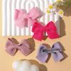 Popular Handmade Fabric Bow Hair Clips for Girls - Macaron Duckbill Style