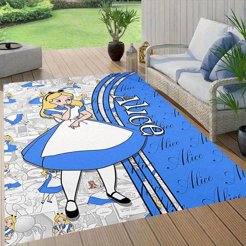 1pc Disney Cartoon Characters Pattern Carpet Area Rug Non-slip Carpet Hand Washable Floor Mat Suitable For Living Room Bedroom Home Decor