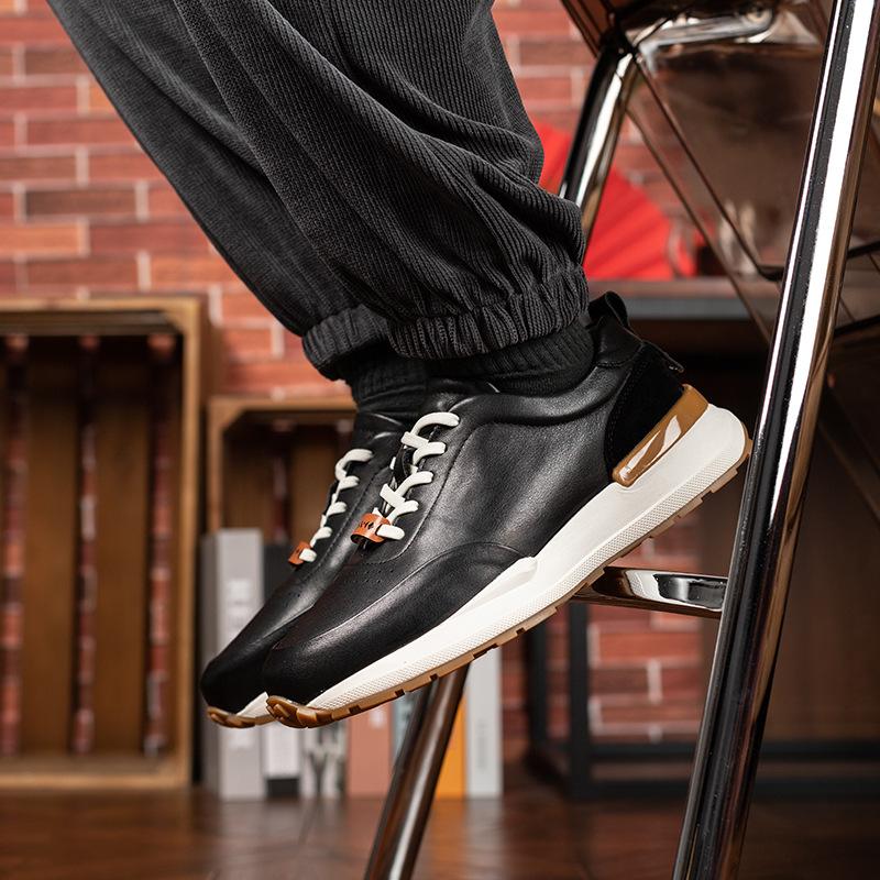 Forrest Gump shoes men's spring men's shoes fashion new leather retro breathable versatile trendy shoes casual sports white shoes