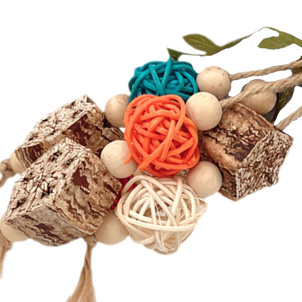 Parrot Toys Chew Exercise Accessories Hanging Swing Cage Bite Parrot Chewing Toy for Conures Lovebird Parakeets Cockatoos Macaws