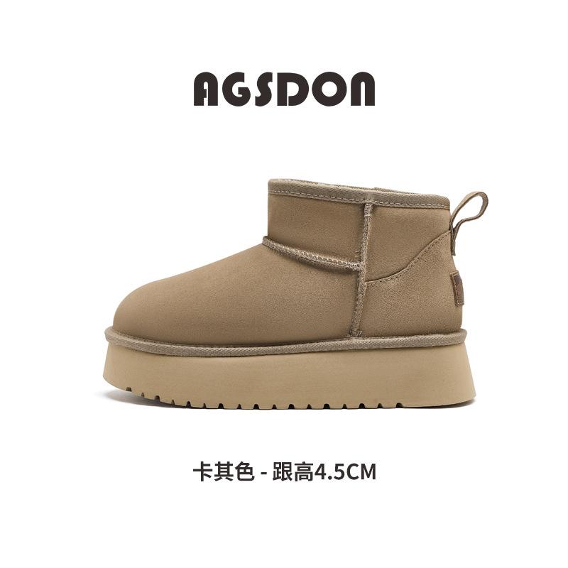 

Augustine short snow boots women s winter 2025 new thick-soled velvet bread shoes comfortable and simple outer cotton shoes 41