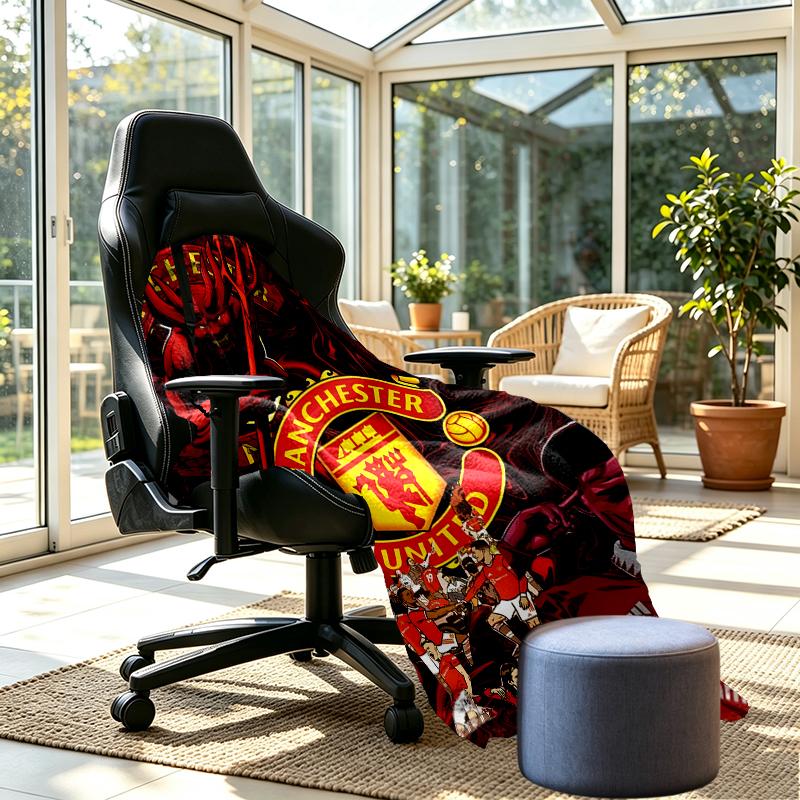 Manchester United F.C Print Blanket - Soft & Comfortable, for Bedroom, Travel, Sofa, Home Decoration - Birthday Christmas Gift for Friend