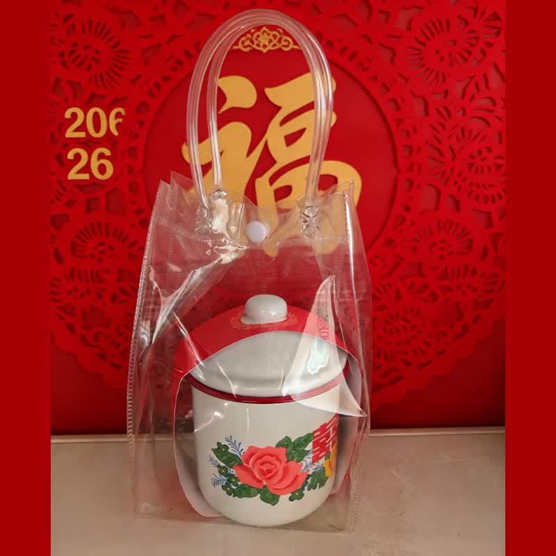 Shangqi Vintage Floral Enamel Mug