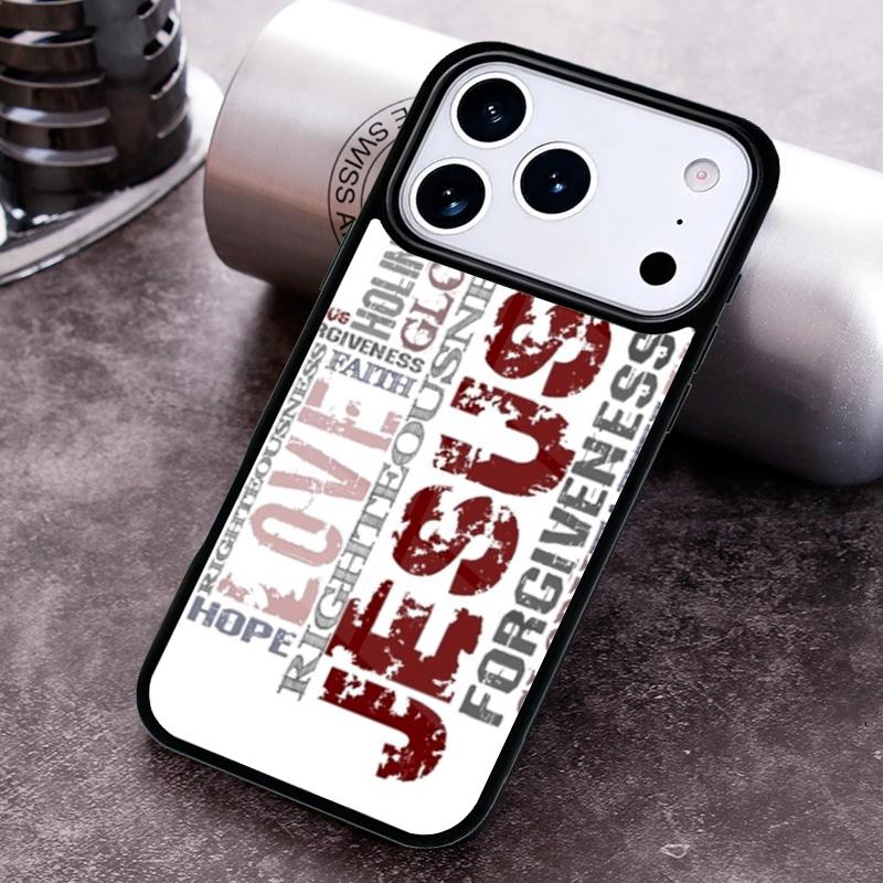 I Love Heart Jesus Christian Religious Phone Case for iPhone 17 16 15 Pro Max Air 14 13 12 11 Plus Shockproof Cover