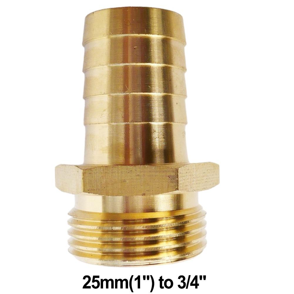 3/4inch Male X 25mm Hose Connector Brass 1.2inch Male X 25mm 1/2inch Male X 12mm