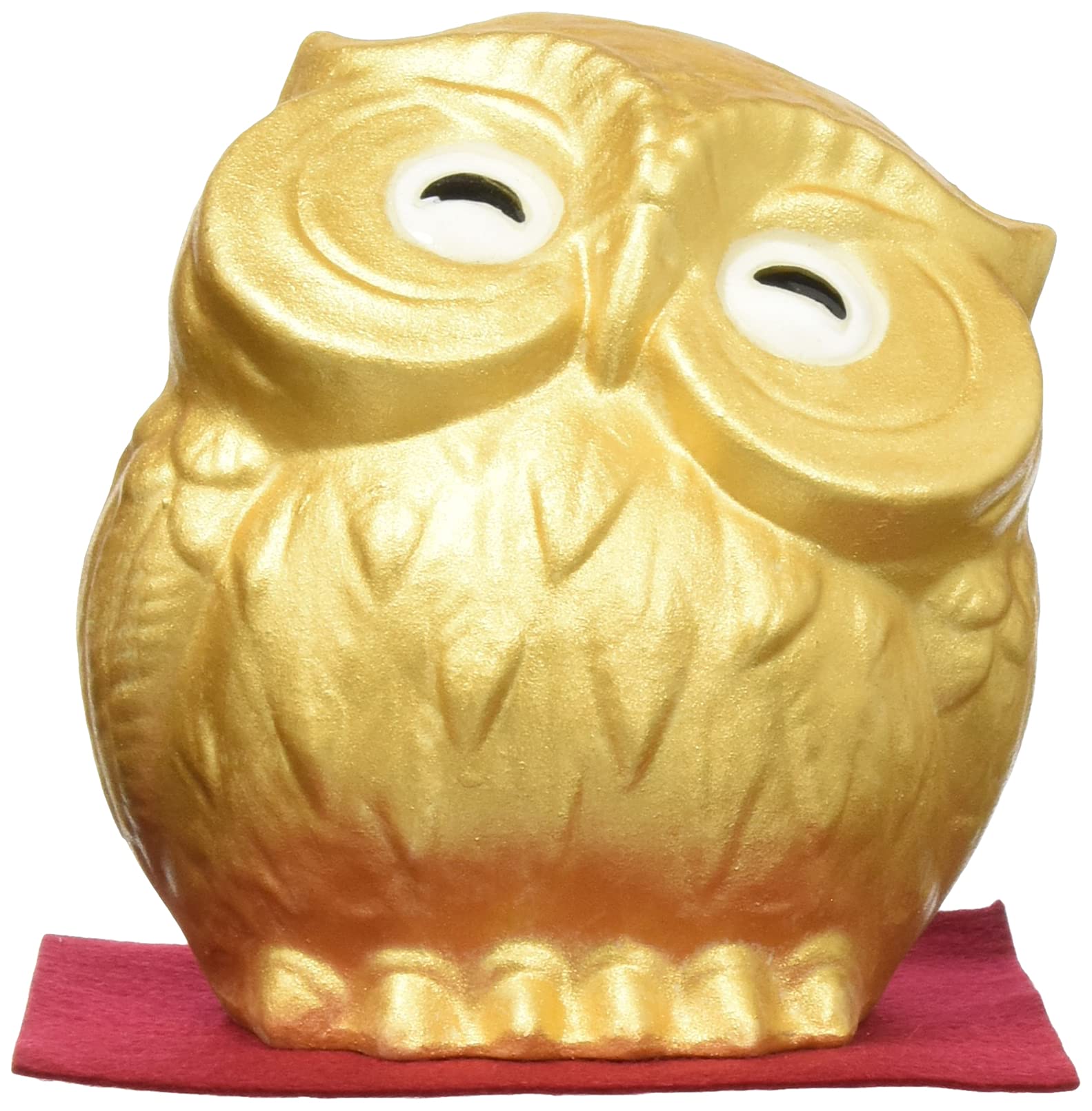 

Shigaraki ware smiling owl for good wide x deep x 12cm ornament, fortune, 11.5cm 9.5cm high, 566-01