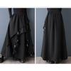 DIMANAF 2026 Spring Summer Plus Size Women Long Skirts Elastic Waist Trousers Oversize Fashion Lady Clothing Black