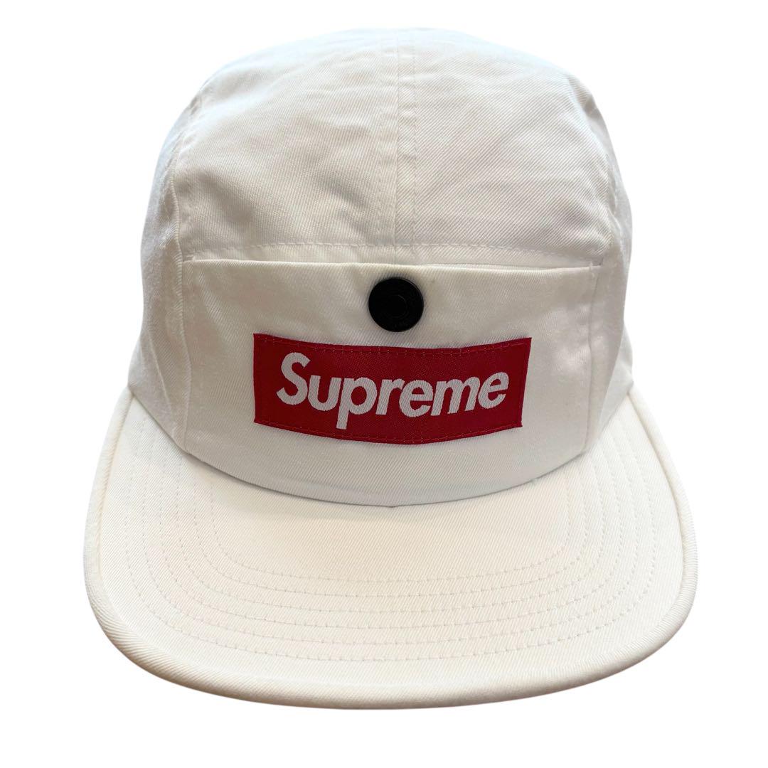 

[USED] Supreme Snap Button Pocket Camp Cap White