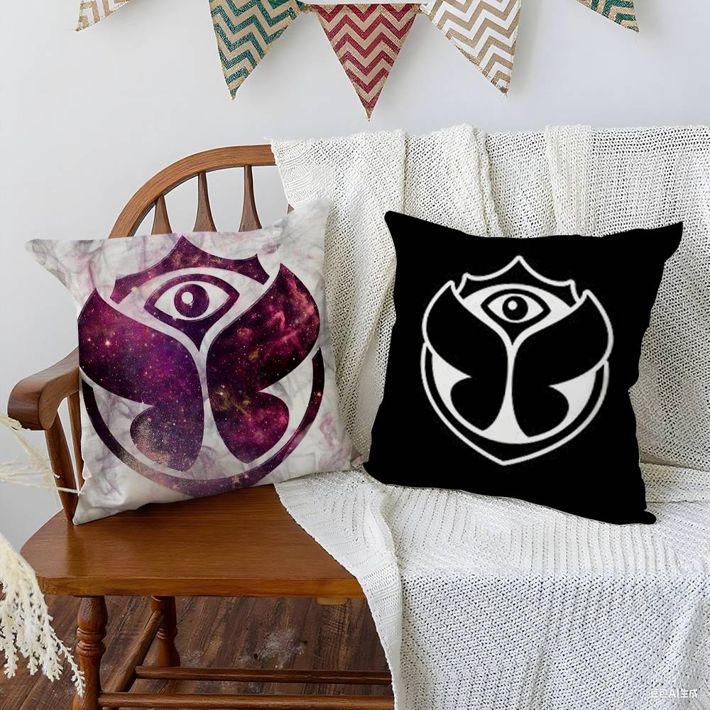 T-Tomorrowlands Music Logo Pillow Case Plush Fabric Soft Pillowcase Double Sided Print Cushion Cover Household Gifts