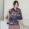 Peony Jacquard Chinese-Style Double-Sided Shawl Scarf – Warm & Versatile for Women In Autumn and Winter.
