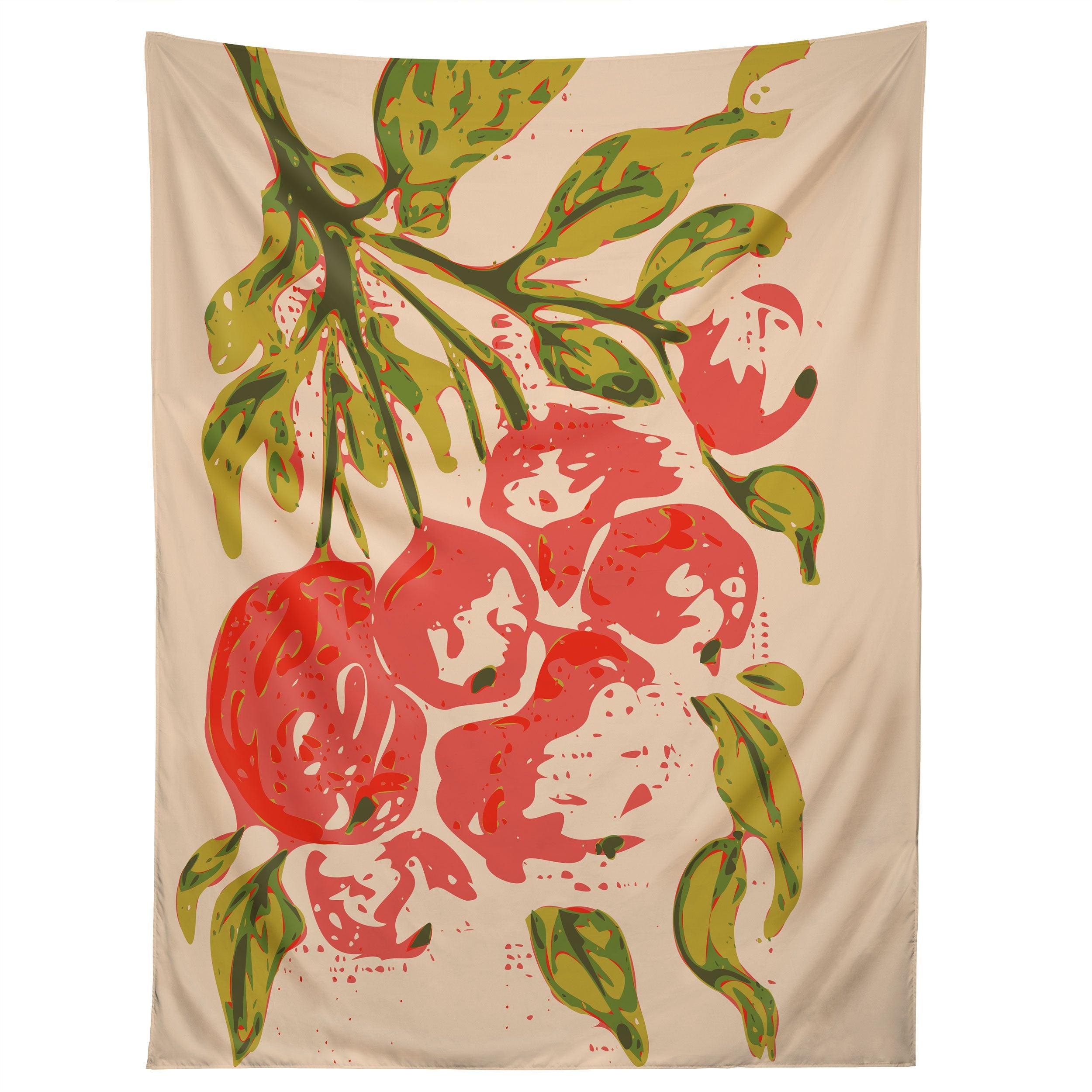 CORAL BERRIES FALL FLORALS NO1 tapestry 75x100