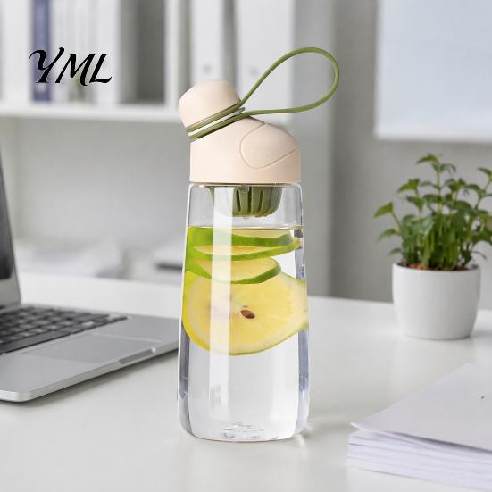 Leak Proof Gym Water Bottle Tritan Plastic Bottle, with Lid, 600ml Capacity, Fast Travel Drinking Spout Sports for Fitness Running And Daily Hydration