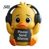 Yellow Duck Statue for Desk Emotional Support Figurine, Resin Ornament, Cute Animal Table Decor Home Office Ornament