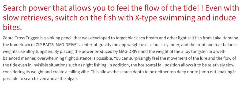 Zipbaits ZBL X Trigger 62 Pencil Sinking Lure L-194 (5199)