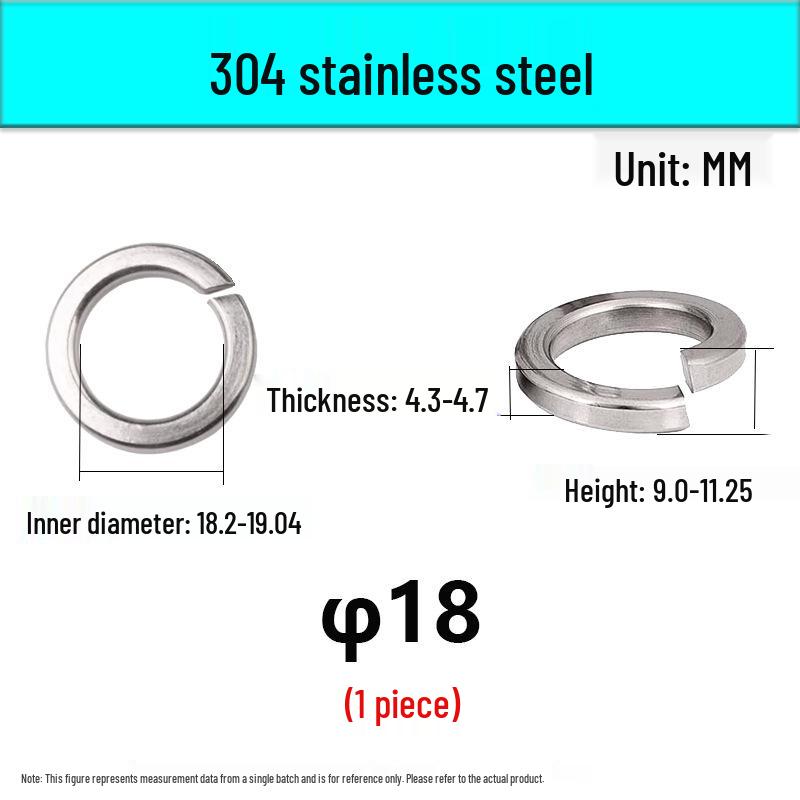 304/316 Stainless Steel Spring Lock Washers - Standard Type