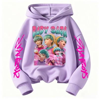 Kpop Devil Hunter BABY SAJA Sportswear Children's Hoodie Casual Fashion Autumn/Winter Boys and Girls Comfortable Hoodie Top